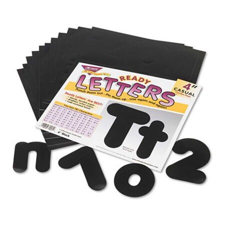 Trend Enterprises Trend Ready Letters Casual Combo Set, Black, 4"H, 182/Set T79901
